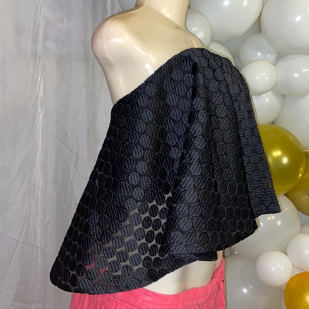 Sexy Nicholas Black Lace Flare Sleeveless Top - Picture 4 of 11